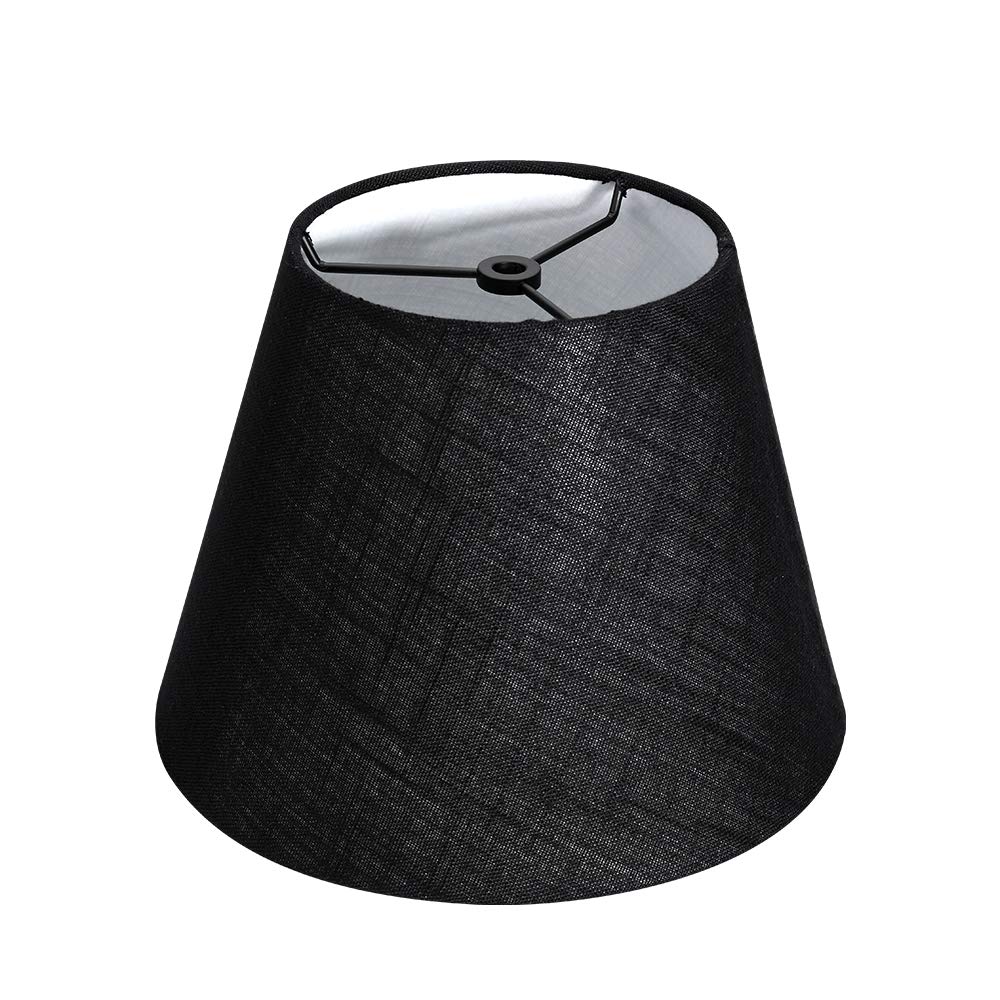 Tootoo Star Barrel Lamp Shade Replacement, 6X10X7.5 Inch, Black Fabric, Spider Model Sx-0209Na