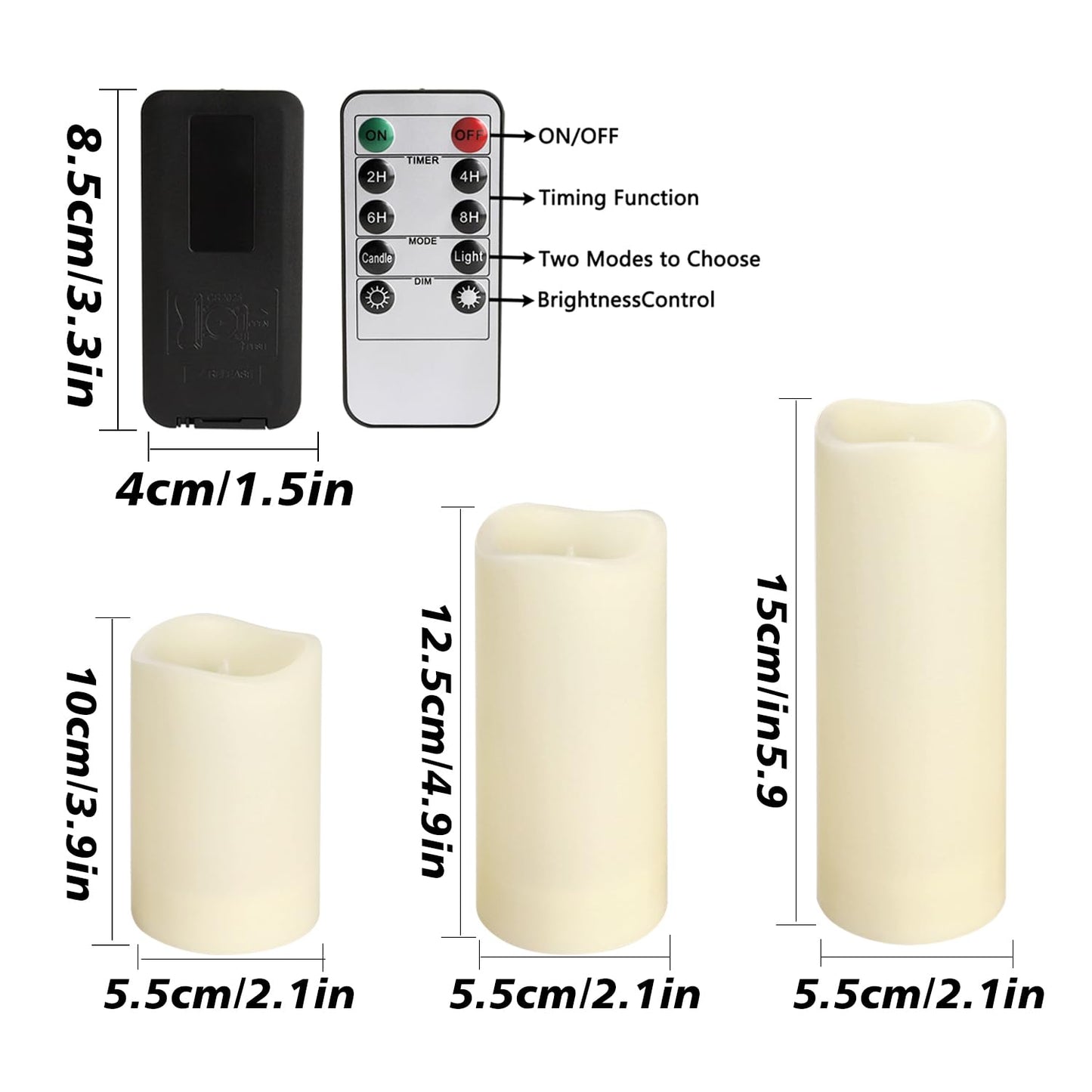 CLTNIKET 72-Pack LED Flameless Candles with Remote Control - Perfect for Home, Parties, and Special Occasions - Create a Magical Ambiance Effortlessly(Three Sizes)