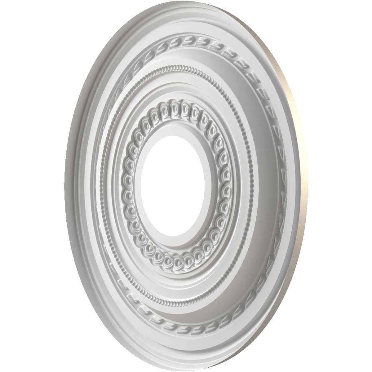 Ekena Millwork Cmp13Cocsv Cole Thermoformed Pvc Ceiling Medallion (Fits Canopies Up To 4 1/4), 13Od X 3 1/2Id X 3/4P, Metallic S