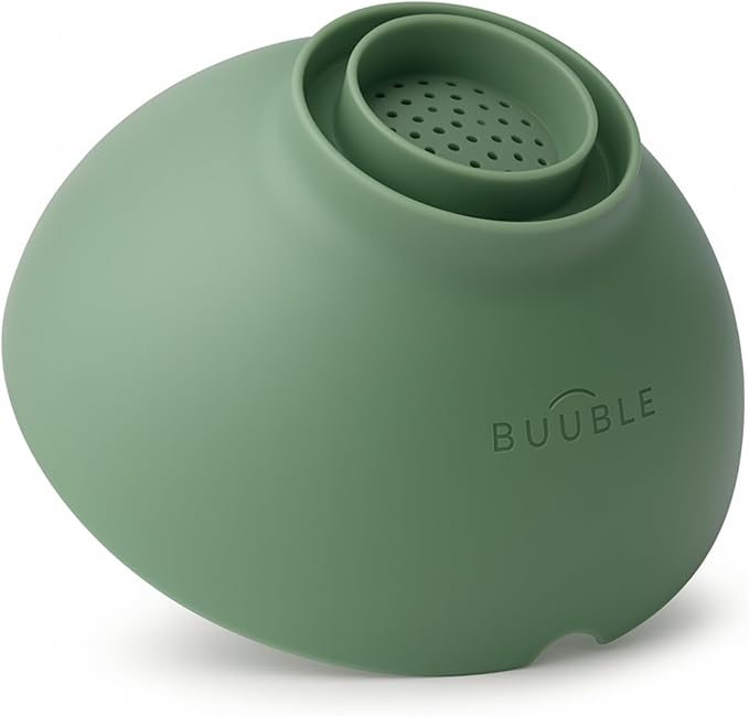 Ultimate Grease Drainer & Food Strainer (SAGE) Premium Heat-Resistant Colander for Bacon, Ground Beef, Pasta & Veggies; Fits Pans, Cans & Jars; Dishwasher Safe