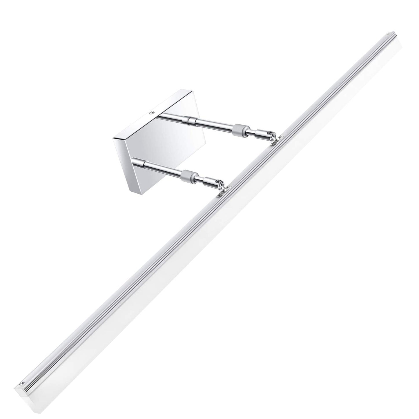 Aipsun 40 Modern Led Vanity Light Fixtures - Adjustable Chrome Bathroom Lighting, Stainless Steel, 5500K