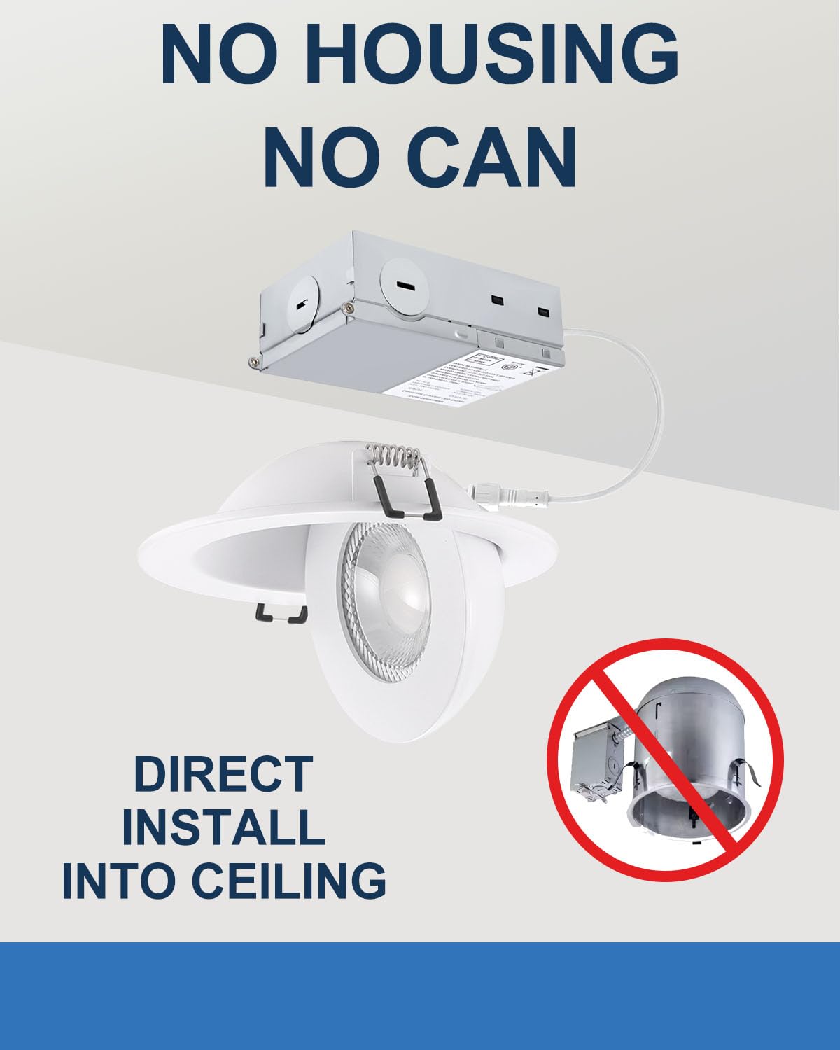 Popanu Recessed Lighting 4 Inch Gimbal 9W 5Cct Swivel Ceiling Eyeball Spotlight 4Inch Dimmable Recessed Lights  Soffit Indoor Directional Lighting  90 Tilt And 360 Rotation White 2 Pack
