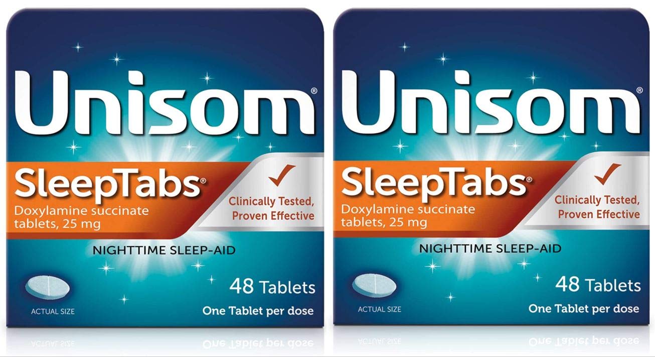 Unisom SleepTabs, Nighttime Sleep-aid, Doxylamine Succinate, 2 Pack