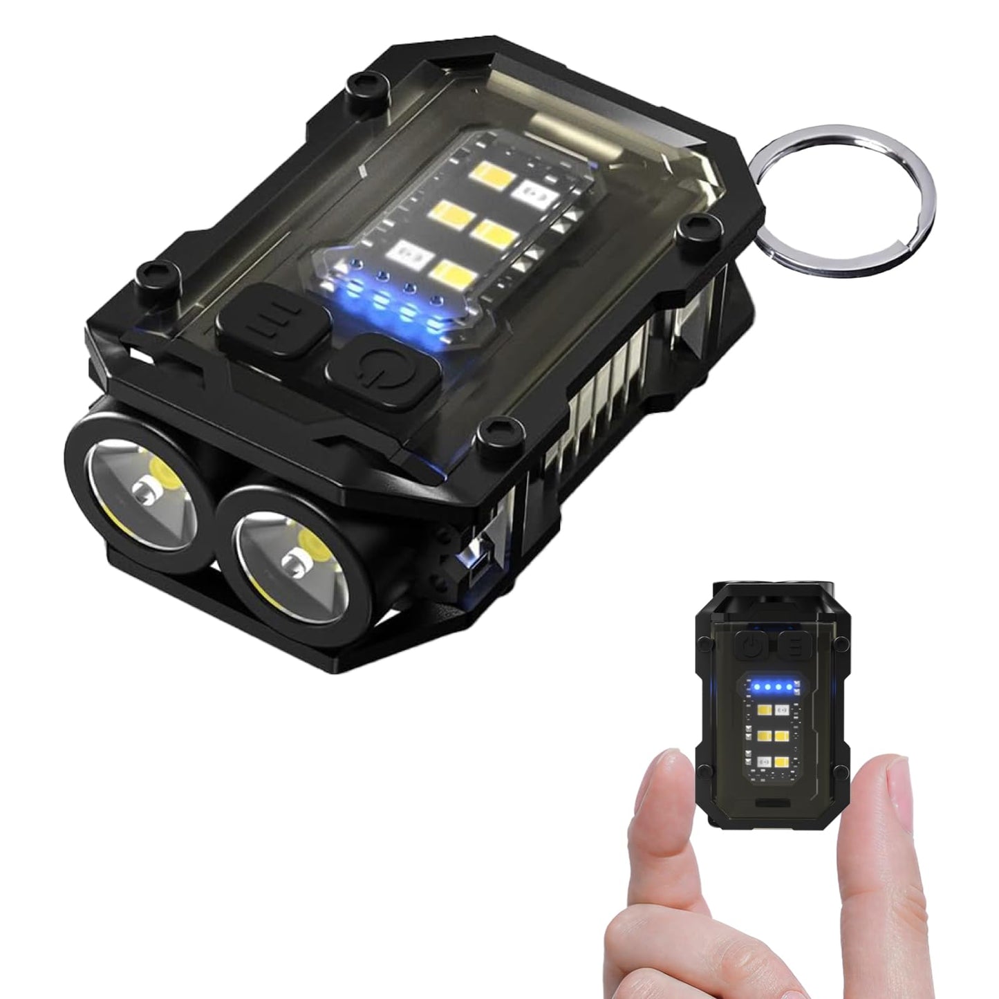 Warsun Sq10 Mini Edc Flashlight - Magnetic Rechargeable Cap Light With Back Clip  Cob Wide Beam  Compact Light For Work  Camping  Dog Walking