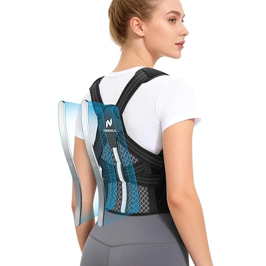 NEENCA Medical Posture Corrector Back Brace for Women & Men, Fully Adjustable Back Support, Shoulder Straightener for Uppe...