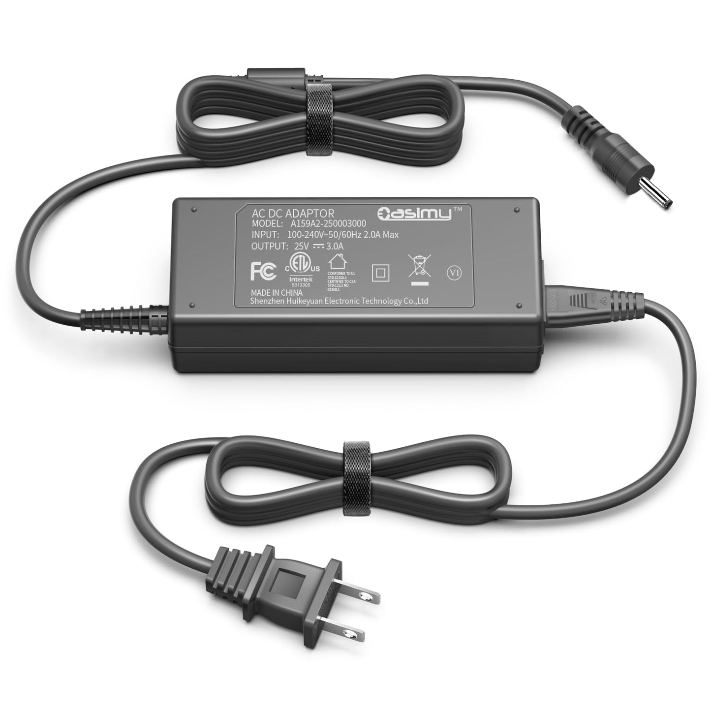 CASIMY 25.2V K5 Adapter Compatible with KAYO MAXTAR MAXOAK K5 MAX Oak CPAP 297Wh/82500mAh Portable CPAP Backup K 5 WRP40-252300D WRP40-2523000 Power Cord Charger