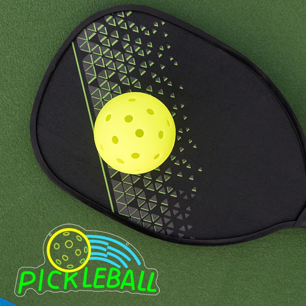 Pickleball Neon Sign,Sport Dimmable LED Light Signs for Wall Art Decor,Backdrop for Bar Bedroom Club Party Man Cave,Gift for Men Women Sports Fans Pickleball Lovers USB Powered（23.6"*10.8"）