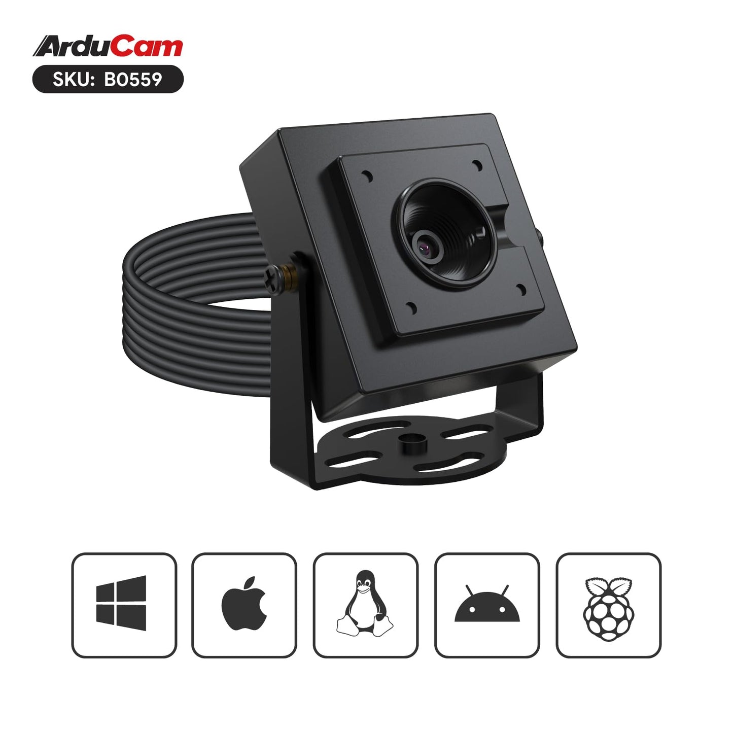 Arducam High Speed USB Camera Module, 1080P/100fps, 720P/180fps, 480P/360fps, Autofocus Lightburn Camera for Windows, Linux