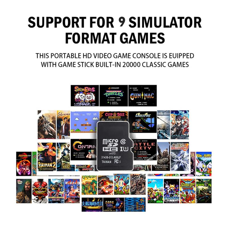 20000+ Games Retro Gaming Console,2025 Home Game Console Wireless Double Handle PSP Arcade Double TV Game Console Plug and Play Video Game Stick, HDMI Output TV(64G)