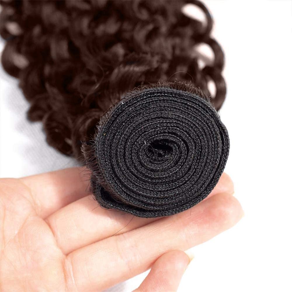 Lagalaga Bundles Human Hair 24 26 28 Inch Deep Wave Dark Brown 4 Color Human Hair Bundles Unprocessed Brazilian Virgin Hair Quic