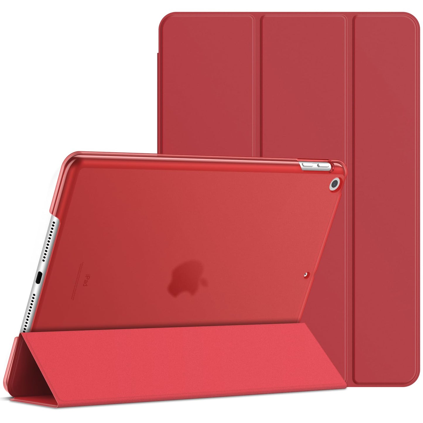 Jetech Case For Ipad 10.2-Inch (2021/2020/2019 Model, 9/8/7 Generation), Auto Wake/Sleep Cover (Red)