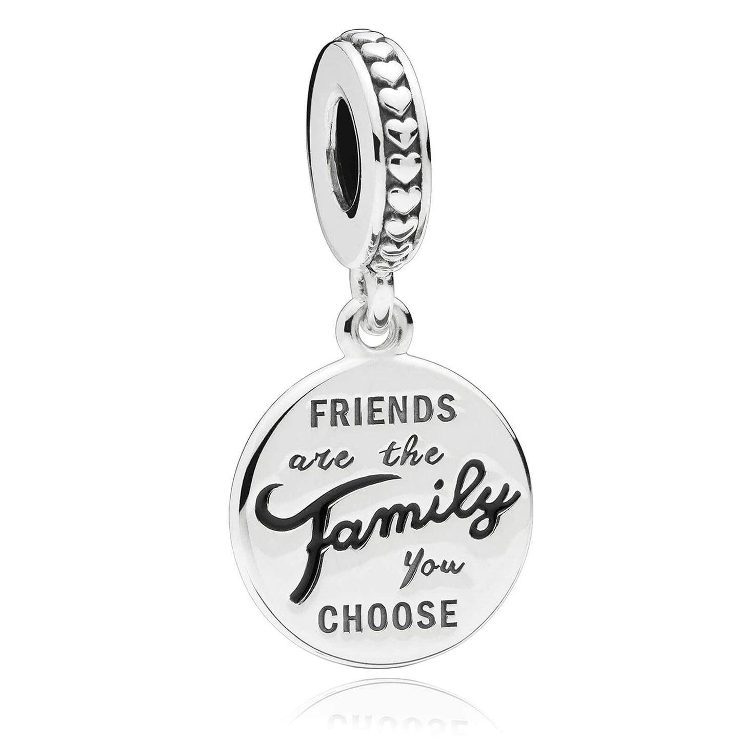 VALGACLS Best Friend Charms for Bracelets - Sterling Silver 'Are Family' Charm