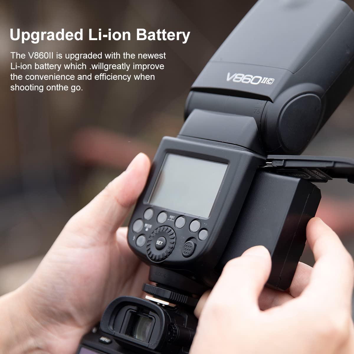 Godox V860Ii-C E-Ttl Ii 2.4G High Speed Sync 1/8000S Gn60 Li-Ion Battery Camera Flash Speedlite Light Compatible For Canon Camer