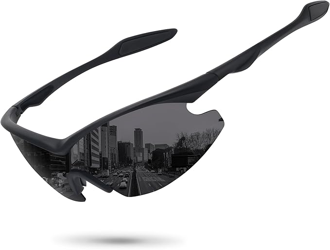 Ofwin Polarized Sports Sunglasses Men Women Fishing Hiking Cycling Wrap Around Half Frame Sun Glasses UV Protection