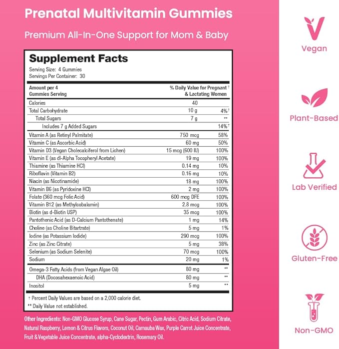 Mother's Promise Prenatal Multivitamin Gummies & Prenatal Probiotics Bundle