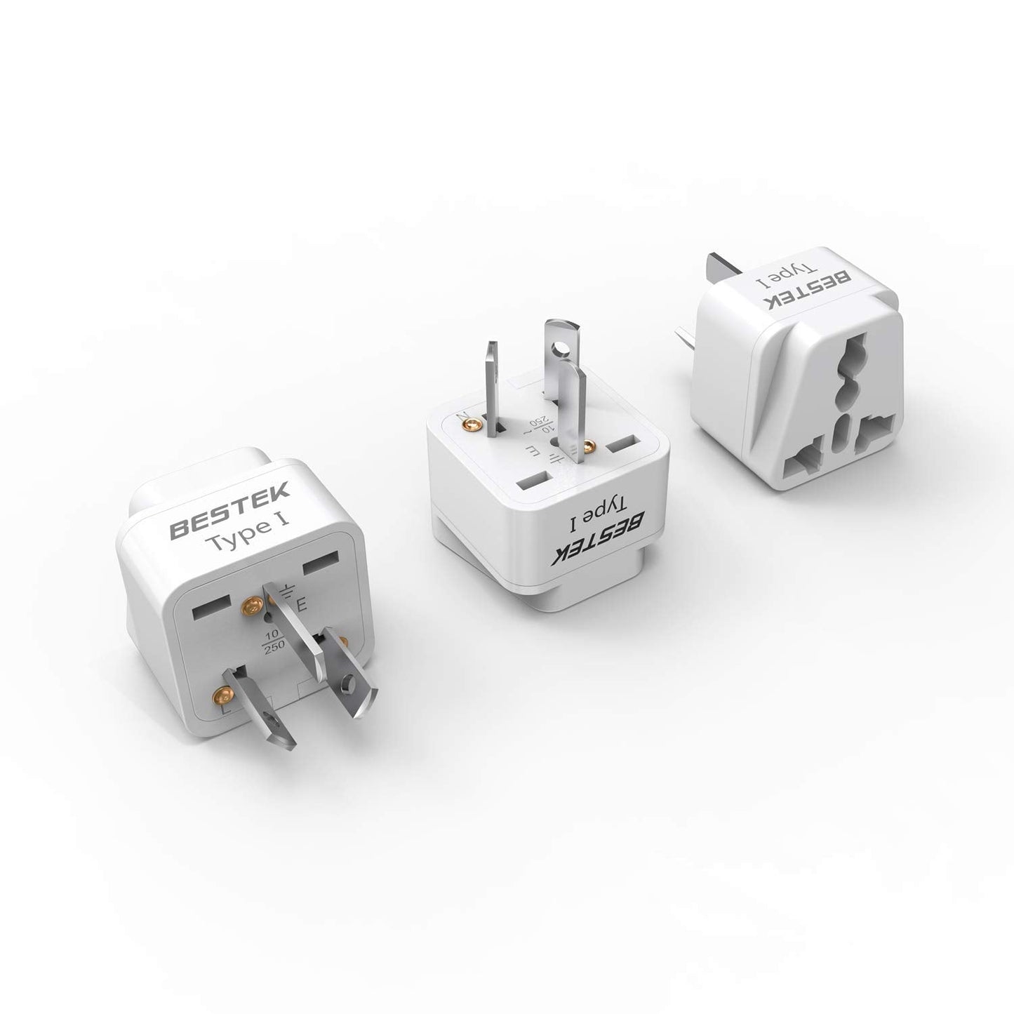 Bestek Australia New Zealand Travel Plug Adapter, Grounded Universal Type I Plug Adapter Au To Us Adapter, Compact For Australia