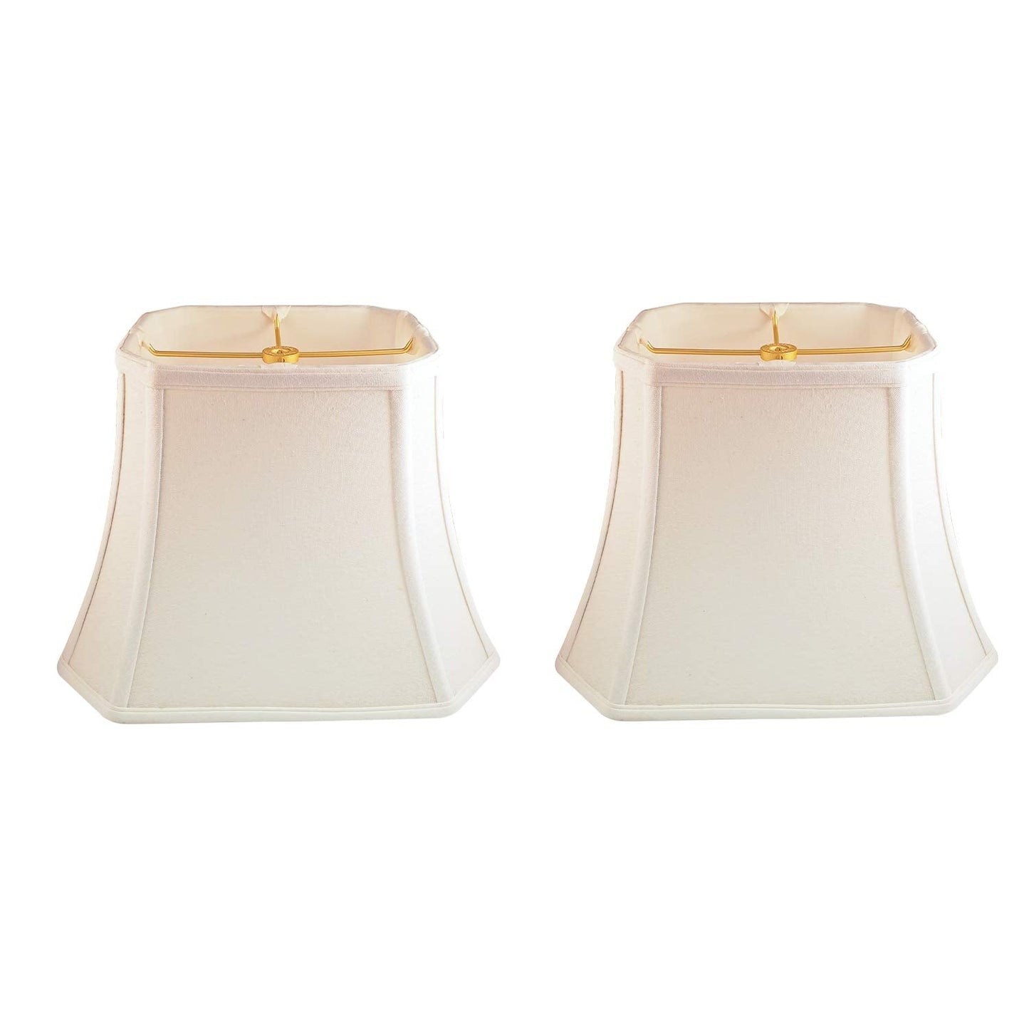 Royal Designs, Inc. Rectangle Lamp Shade, Linen White, 8 x 14 x 10.5, Model BSO-710-14LNWH-2, 2-Pack
