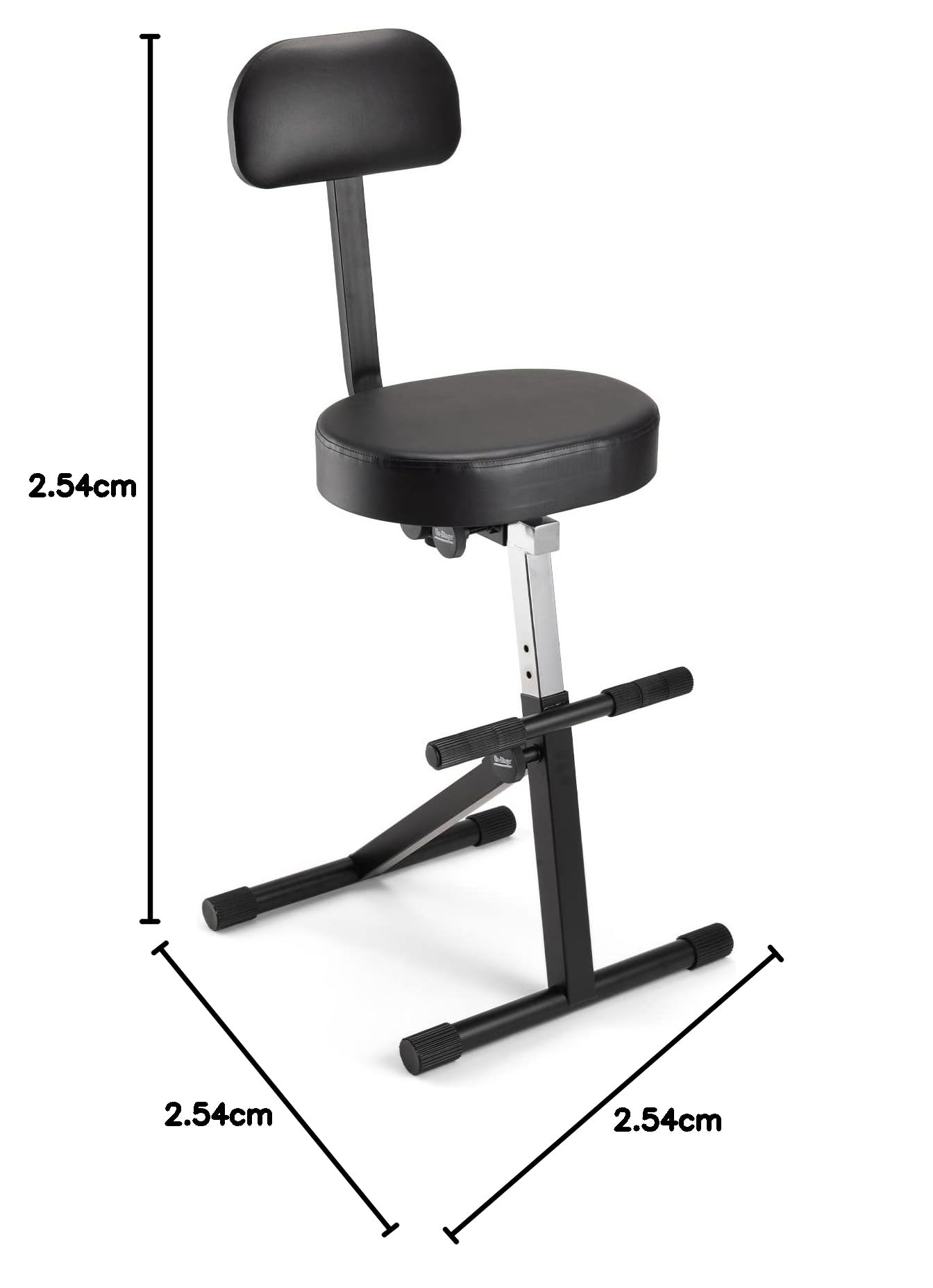 On-Stage Dt8500 Guitar/Keyboard Throne (Seating For Keyboards, Pianos, Synths, Organs, And Guitars, Adjustable Height, Padded Ba
