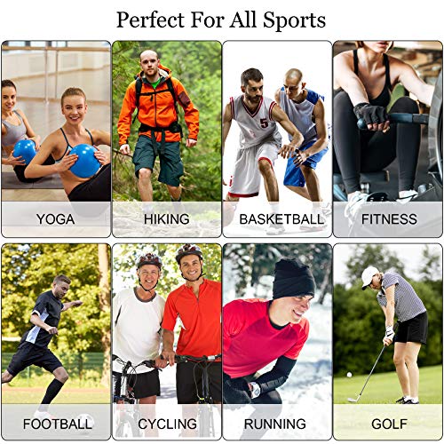 Geyoga 3 Pairs Compression Leg Sleeves Full Length Long Knee UV Protection Sleeves for Outdoor Sports Cycling Football