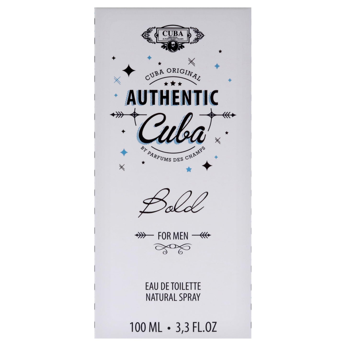 Cuba Authentic Bold by Cuba for Men - 3.3 oz EDT Spray