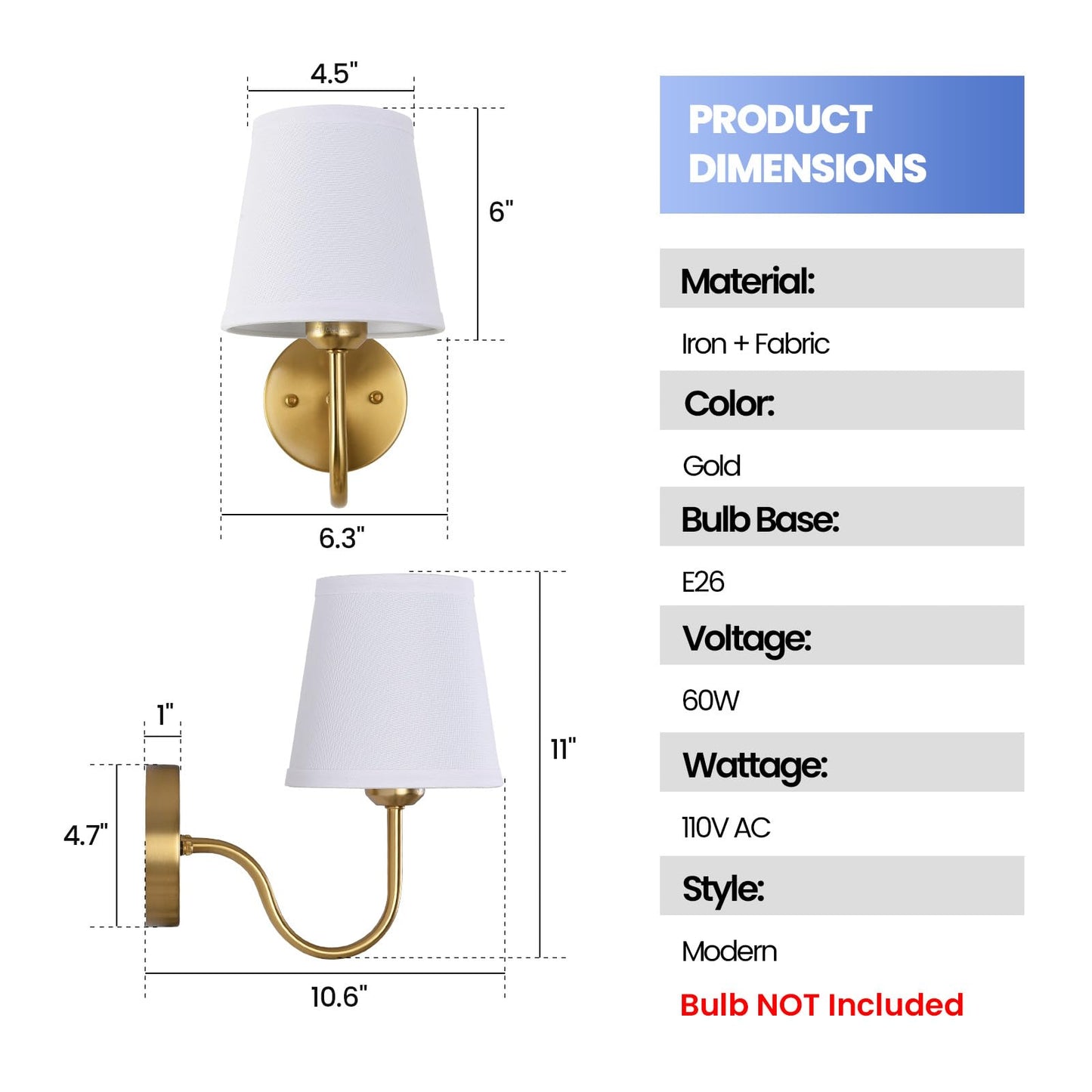 Smeike Wall Sconce Set Of 2  Gold Bathroom Vanity Sconces Wall Lighting  Indoor Wall Lights With Light Beige Fabric Shades  Wall Mounted Lamps For Bedroom Living Room Hallway