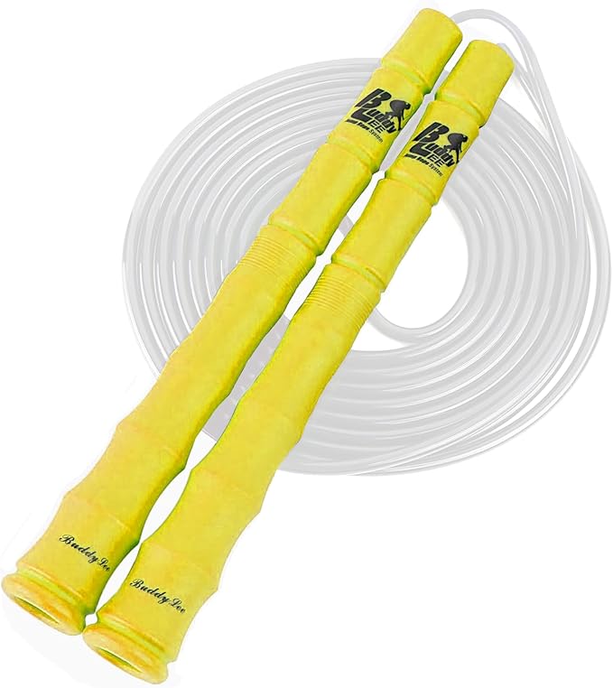 Buddy Lee New Versa Trainer Jump Rope – Yellow – Adjustable Speed Rope for Fitness, Cardio & Training –Lightweight, Durabl...