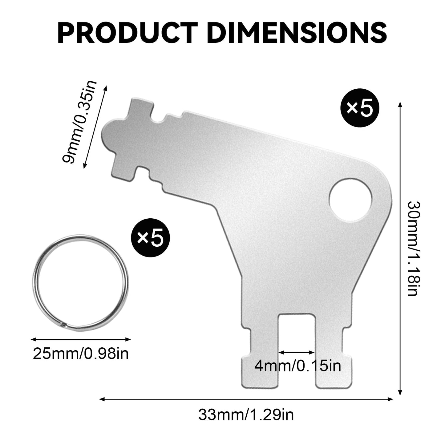 5Pcs Paper Towel Dispenser Key, Universal Replacement Key Compatible with Georgia Pacific Commercial Towel and Toilet Paper Dispensers