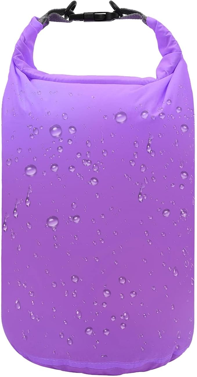 R2Depot Waterproof Dry Bag, 5L/10L/20L/40L/70L Dry Storage Bag for Kayaking, Gym, Hiking, Swimming (Purple, 70L)