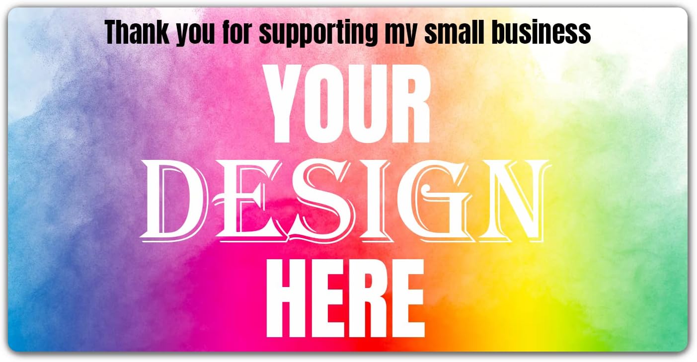 100-500 Custom Stickers Personalized Labels, Customized Stickers with Any Image Logo and Text. Custom Stickers for Business LogoThank You Labels,etc. (Rectangle,3X2 Inch)