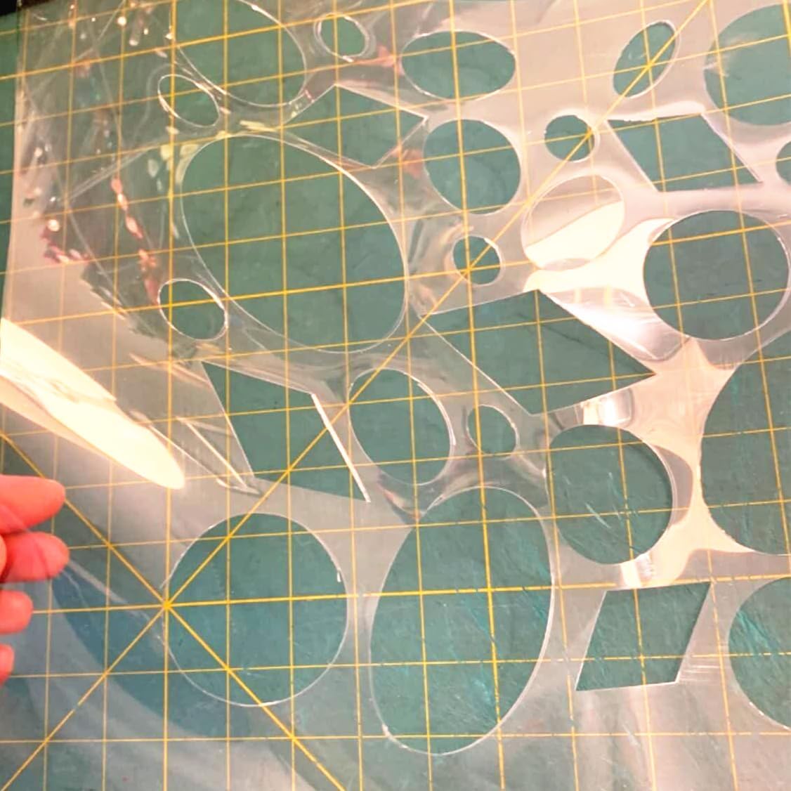 BANLTRE 12 Pack 12" x 16" 6mil/0.15mm Thick Clear Blank Stencil Sheet for Cutting,Craft Plastic Sheets (12" x 16" / 6mil)