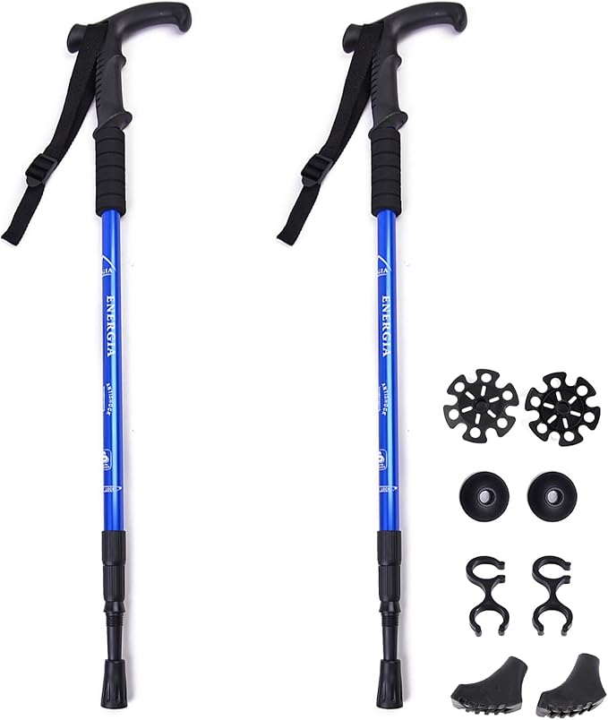 ThreeH Walking Sticks Lightweight Trekking Poles T Anti-Slip Handle Design Adjustable Walking Cane for Travel Hiking Climb...