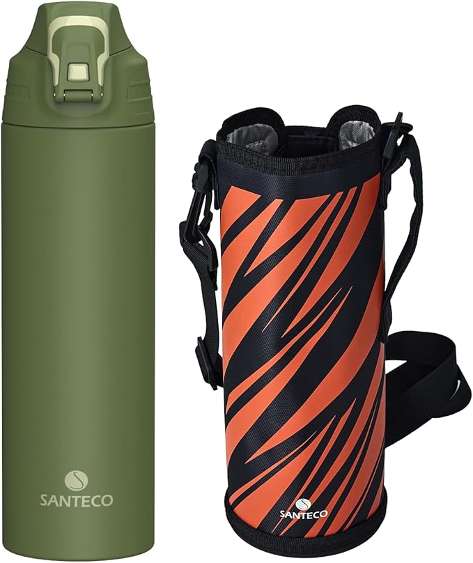 Insulated Sports Water Bottle, Stainless Steel Water Bottles with Locking Flip Top Lid, Insulated Bottle with Double-Wall Vacuum Insulation for Fitness and Outdoor Enthusiasts