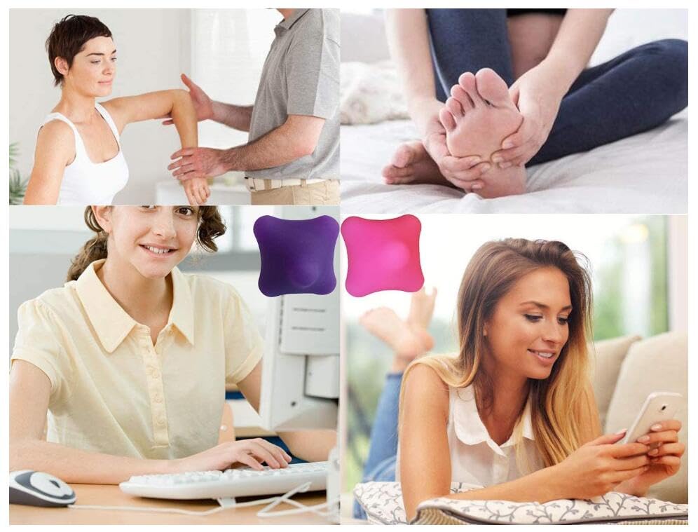 LOLBUY Hand Massage Exercise Therapy Balls-Deep Tissue Trigger Point Self Massage Rehab Reflexology Ball Arthritis Pain Re...