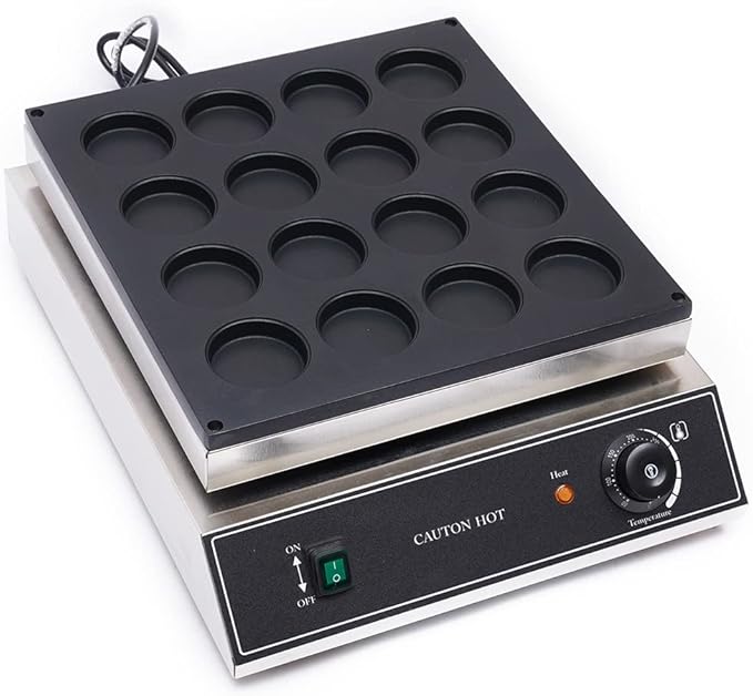 16 Holes Red Bean Cake Maker, Waffle Baker Machine Nonstick End Alarm Commercial 1700W Electric Red Bean Cake Maker Wheel Cake Baking Machine Nonstick 16 Holes