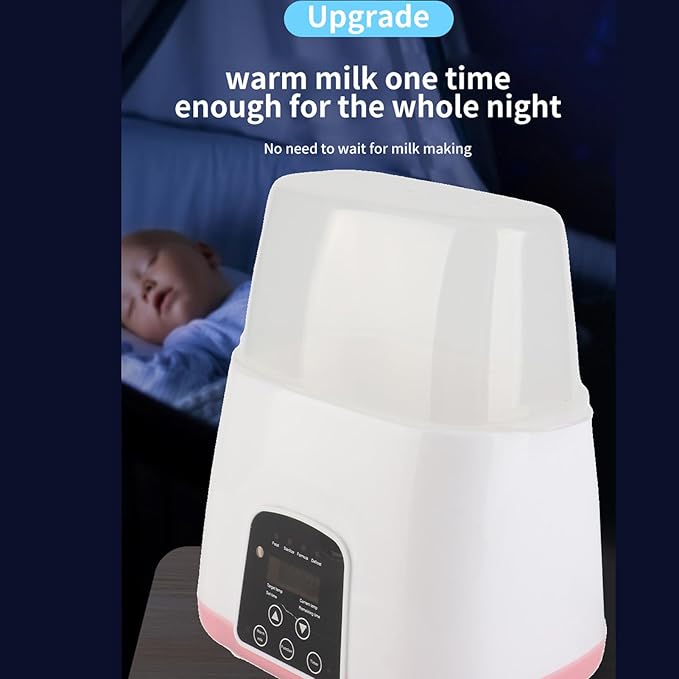 Asixxsix Baby Bottle Warmer for Breastmilk and Formula, 2 in 1 Fast Baby Milk Warmer Baby Food Defrost Heater, Accurate Temperature Control, Feeding Baby Essentials (US)