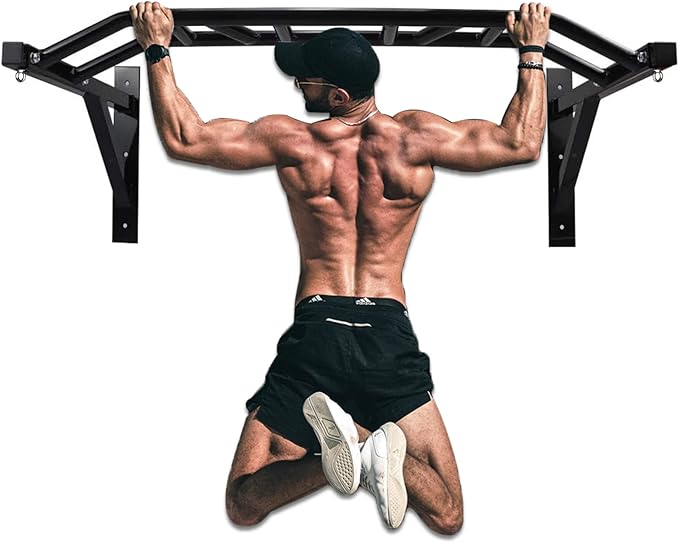 BDL Wall Mounted Pull Up Bar Chin Up bar Multifunctional Dip Station for Indoor Home Gym Workout, Power Tower Set Training...