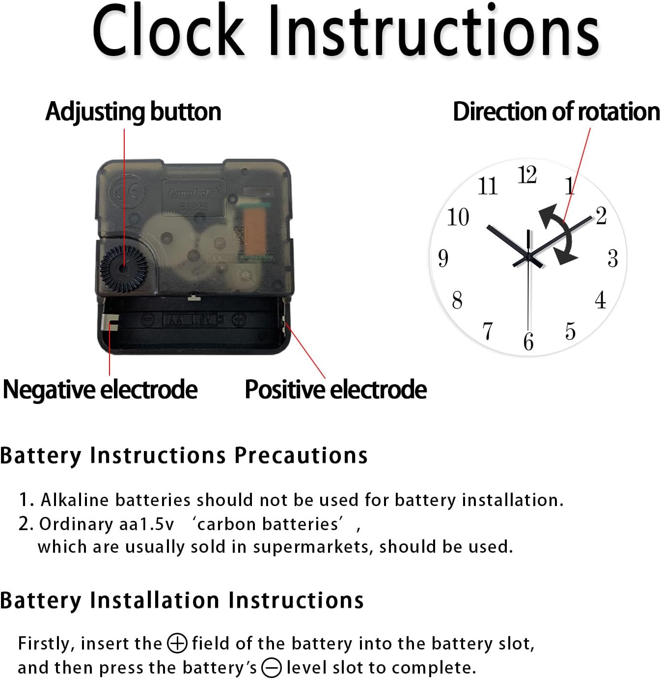 Extra Large Wall Clocks for Living Room Decor 24 Inch Glass Blue Clock Battery Operated Analog Silent Wall Clock Modern