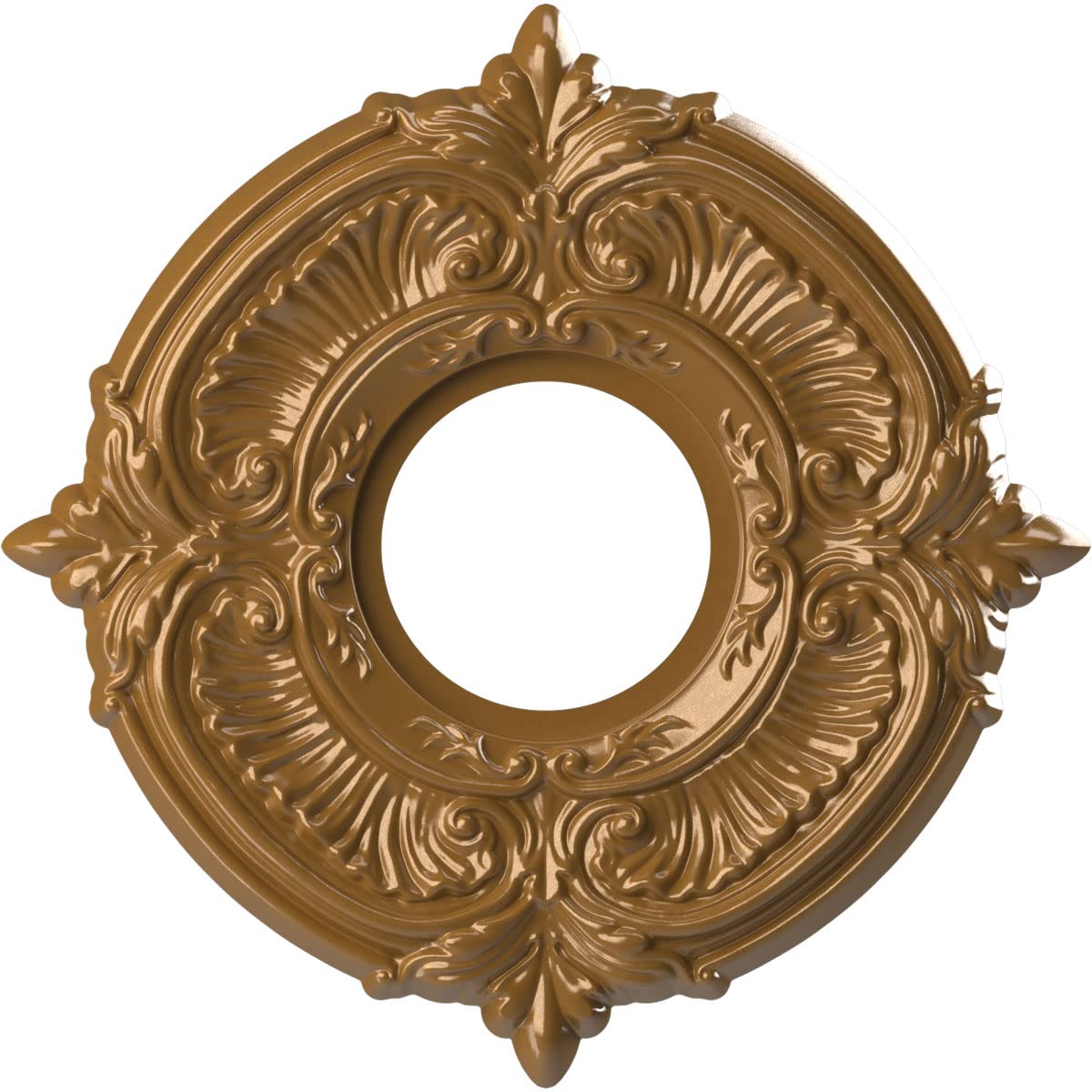 Ekena Millwork Cmp10Atdvg Attica Thermoformed Pvc Ceiling Medallion (Fits Canopies Up To 4 1/8), 10Od X 3 1/2Id X 3/4P, Universa