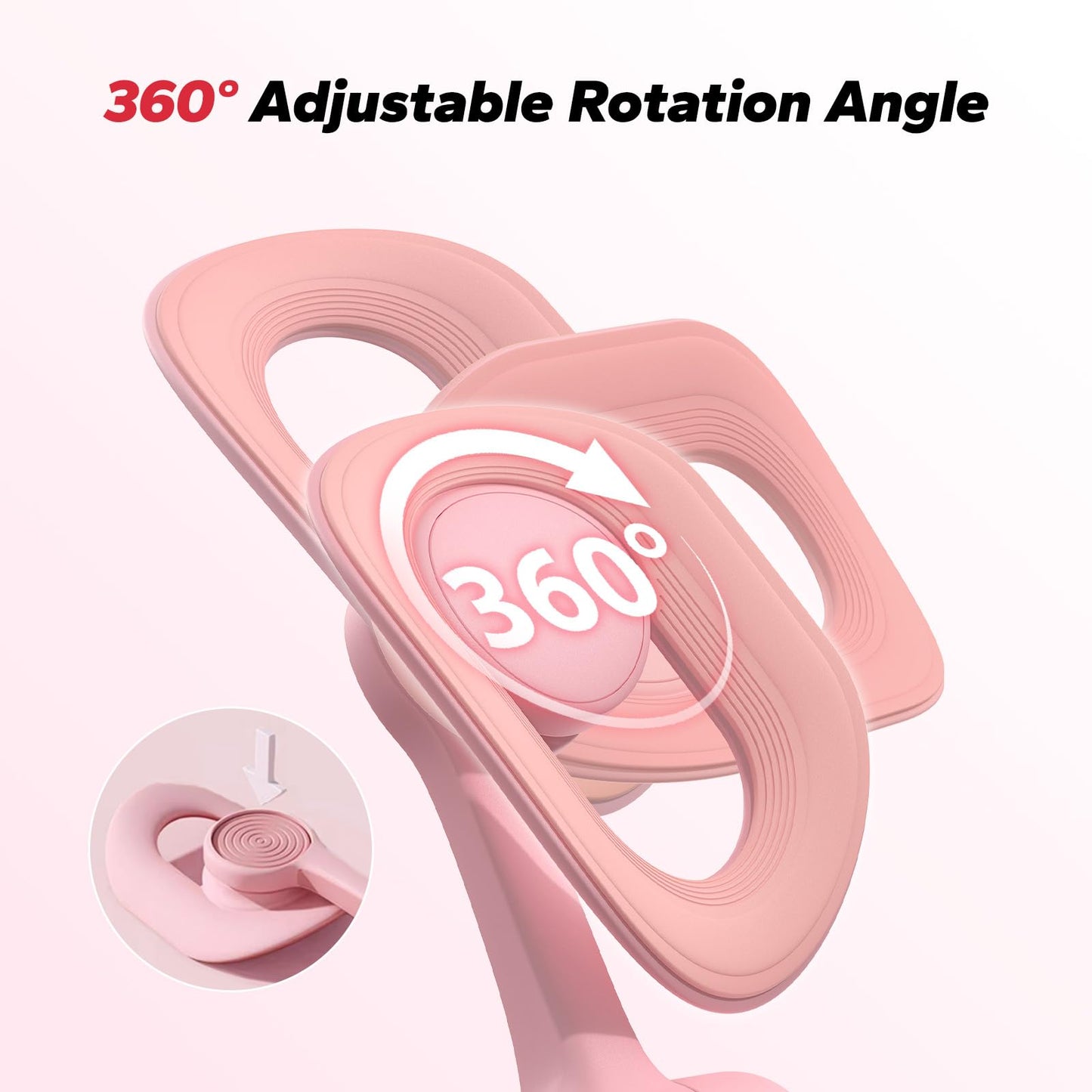 MERACH Thigh Trainer, Pelvic Floor Muscle Trainer, Inner Thigh Exercise Workout Equipment for Home Gym, Pelvic Floor Strengthening Women (Pink with Band)