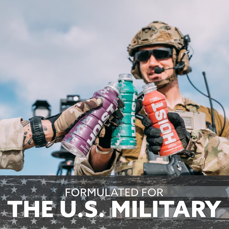 HOIST Premium Military Hydration Electrolyte Drink, Powerful IV-Level Hydration, Clinically Proven Dye Free Performance Dr...