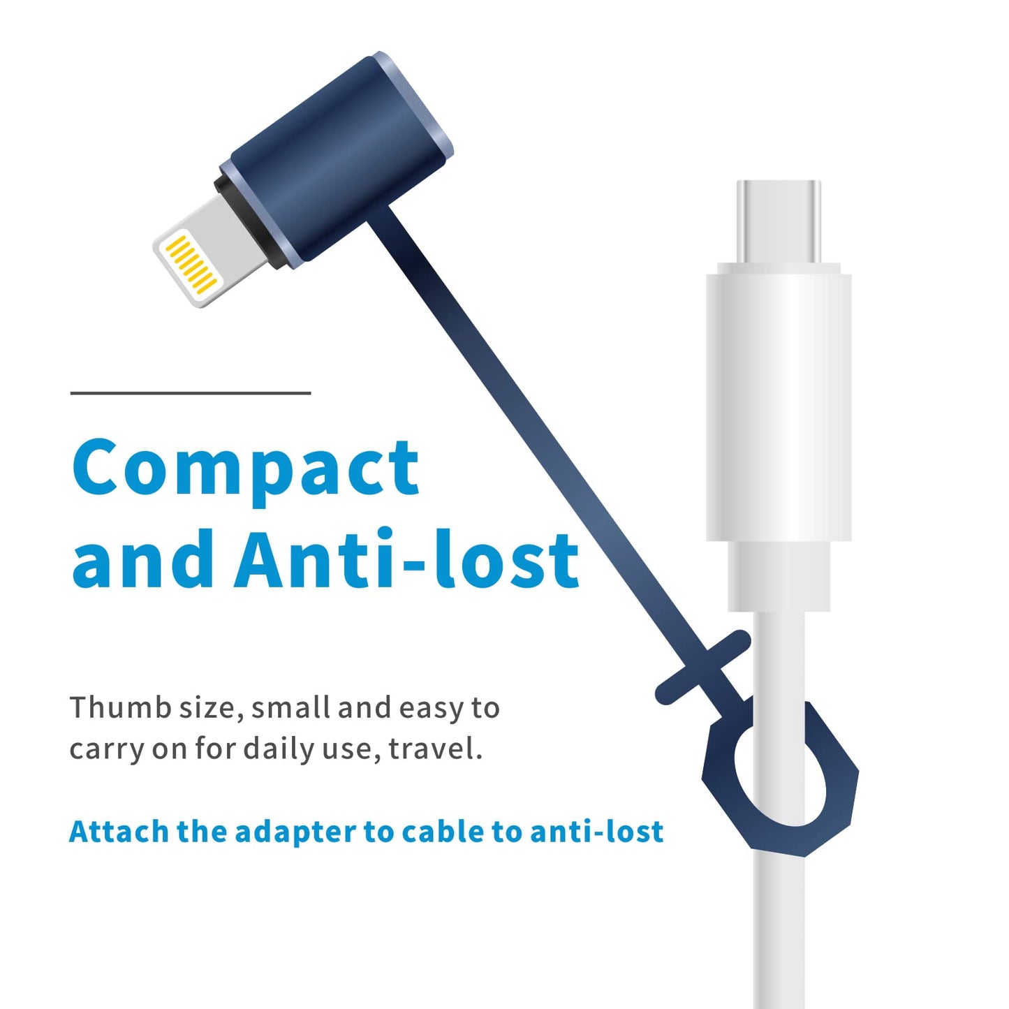 Meenova 2 Pack 30W Usb C To Lightning Adapter Type C To 8 Pin Converter, Android To Iphone Adaptor - Compatible With Lightning F