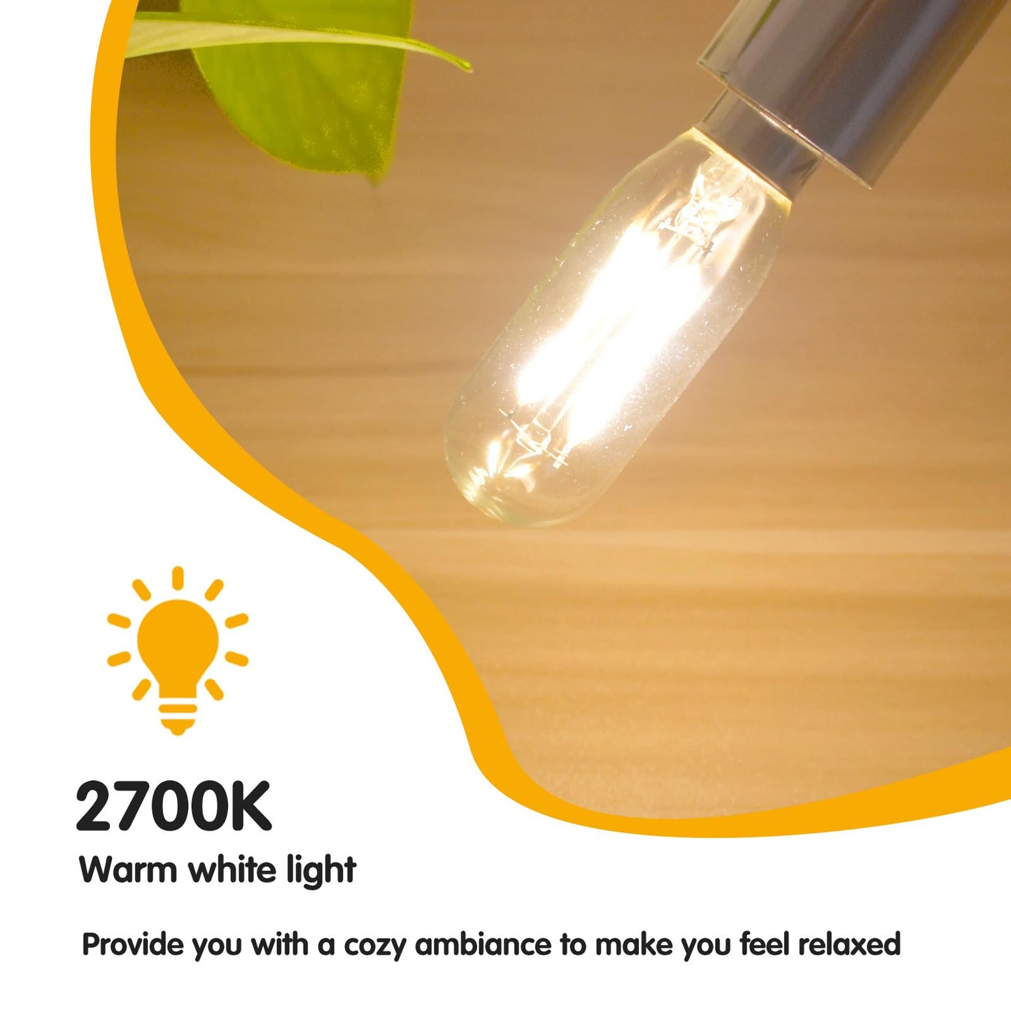 Eq Lighting Vintage Dimmable T6 Led Bulb  60W Equivalent/6 Watt  Antique E12 Edison Candelabra Light Bulbs  2700K Soft Warm White T8/T25 Small Tubular Chandelier Lamp  4 Pack