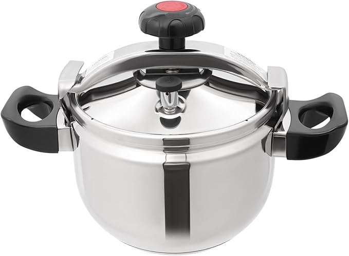 7.4QT Stainless Steel Pressure Cooker, 60Kpa Large Steamer Cooking Pressure Canners, Safety Valves, Compatible with Induction and Gas Stovetops for Family or Commercial