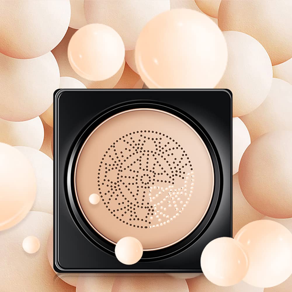 OCHEAL Mushroom Head Air Cushion BB Cream Foundation Cream for Face Makeup Concealer Cushion for Face Comestics Make Up Cushion Compact Ivory