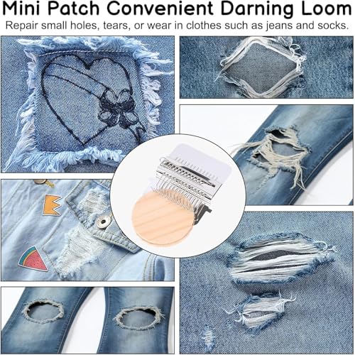 PatchMaker 2.0 Kit, Knitting Kit for Beginners, Mini Portable Patch Darning Loom Kit, Patchwork Weaving Tool Set for Quick...