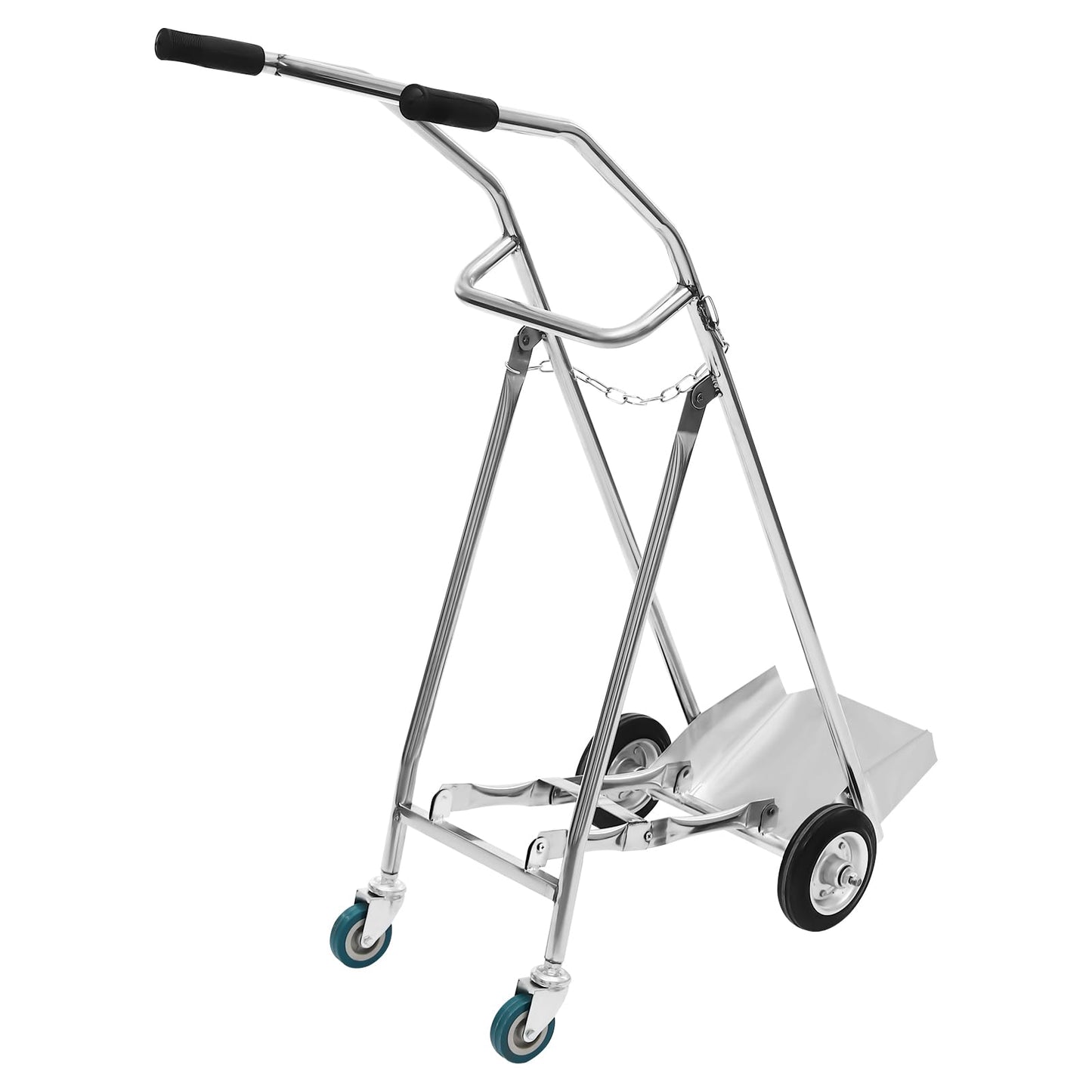 LyeXD Oxygen Tank Cart Dolly with Handles, Stainless Steel Gas Cylinder Cart Trolley Truck with Wheels, Multi Function Handcart for Hospitals, Clinics