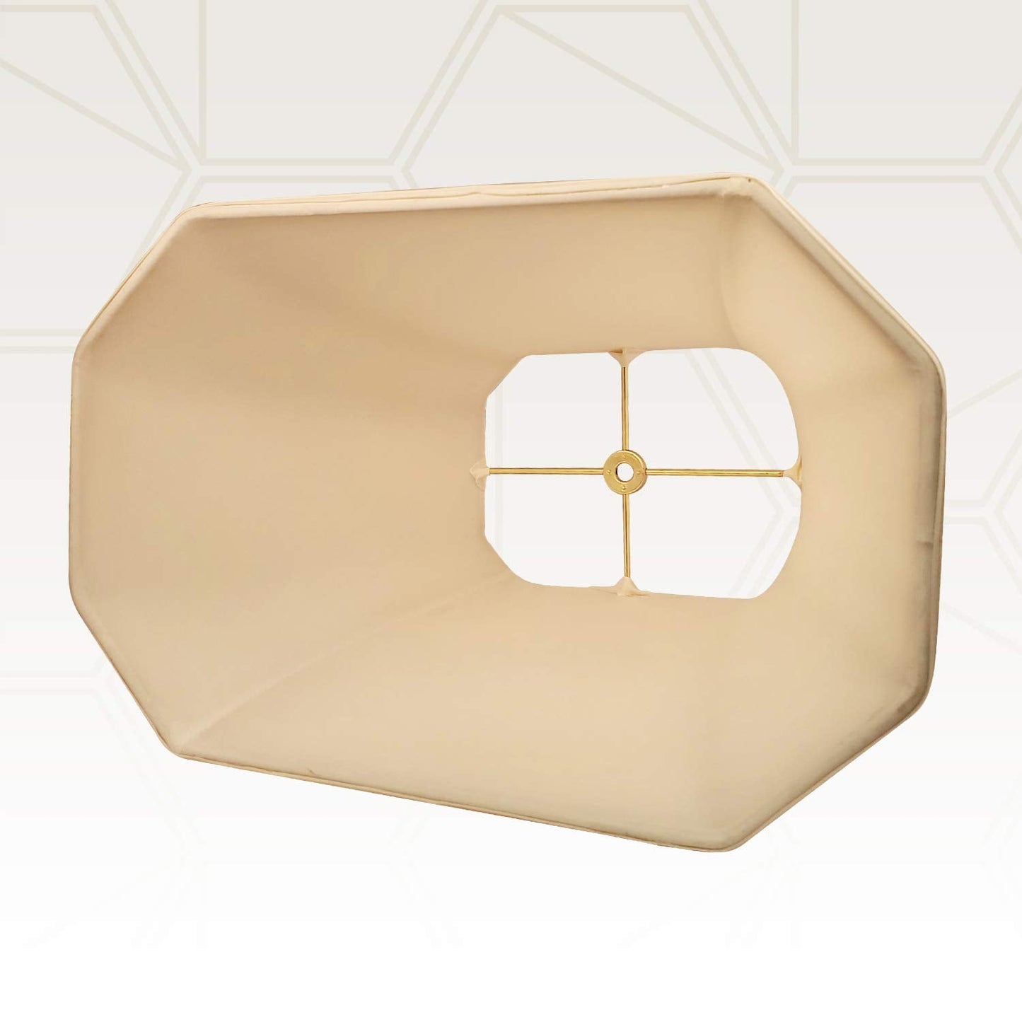 Royal Designs, Inc. Rectangle Cut Corner Lamp Shade, 9 x 16 x 12.25, Faux Silk, Antique Gold, Model BSO-710-16AGL, 2-Pack