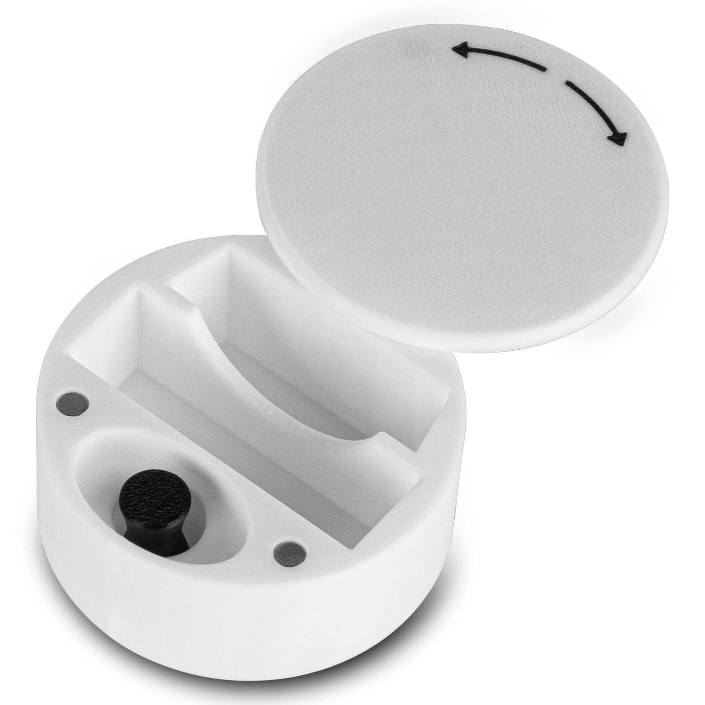 Small Travel Case for Intake Breathing Strip & Magnetic Refill Applicator – Holds Up to 14 Tabs, Compact for Snoring Solution (White)