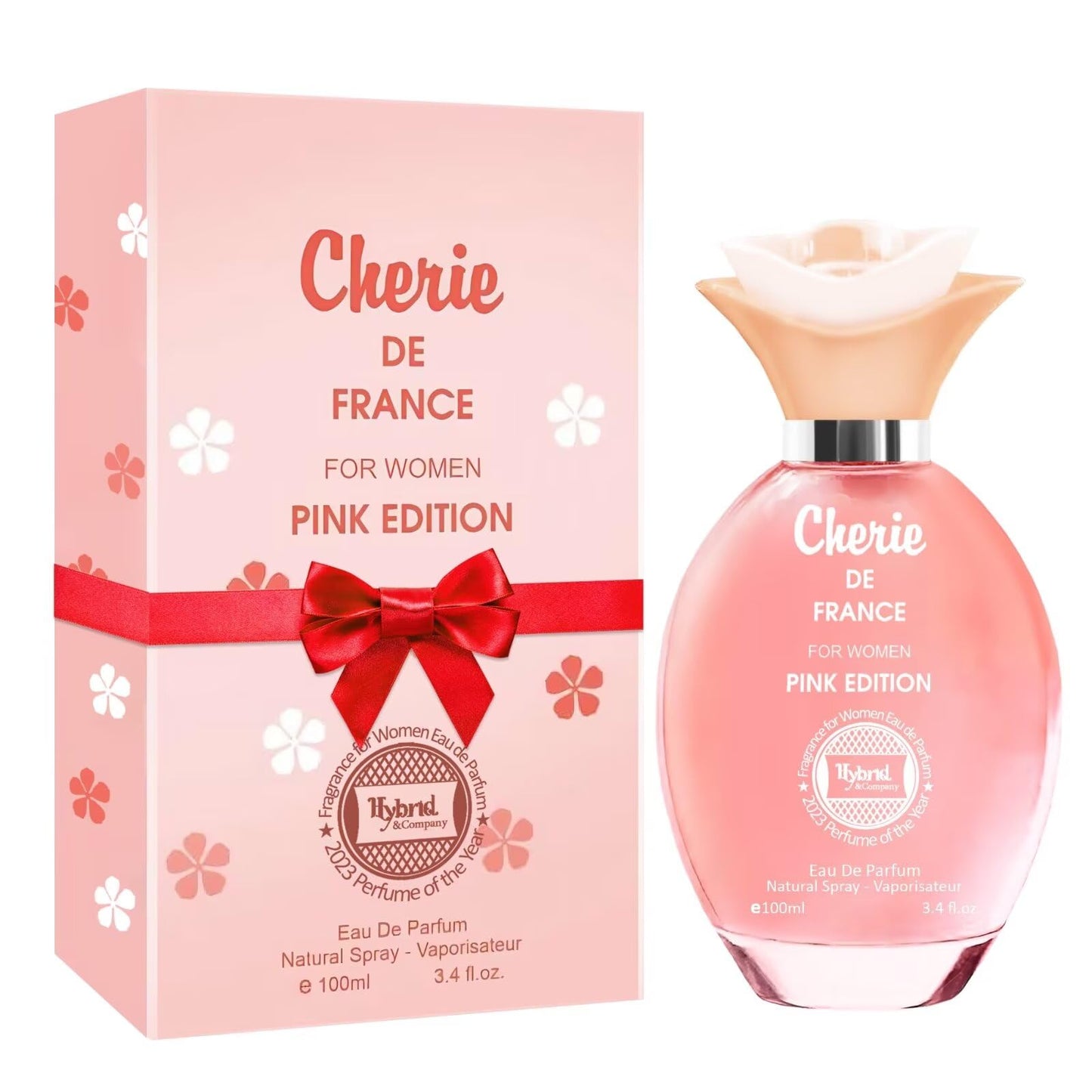 Hybrid & Company Cherie De France For Women Pink Edition Fruity Femininity Relaxed Scent Womens Perfume, 3.4 Fl Oz