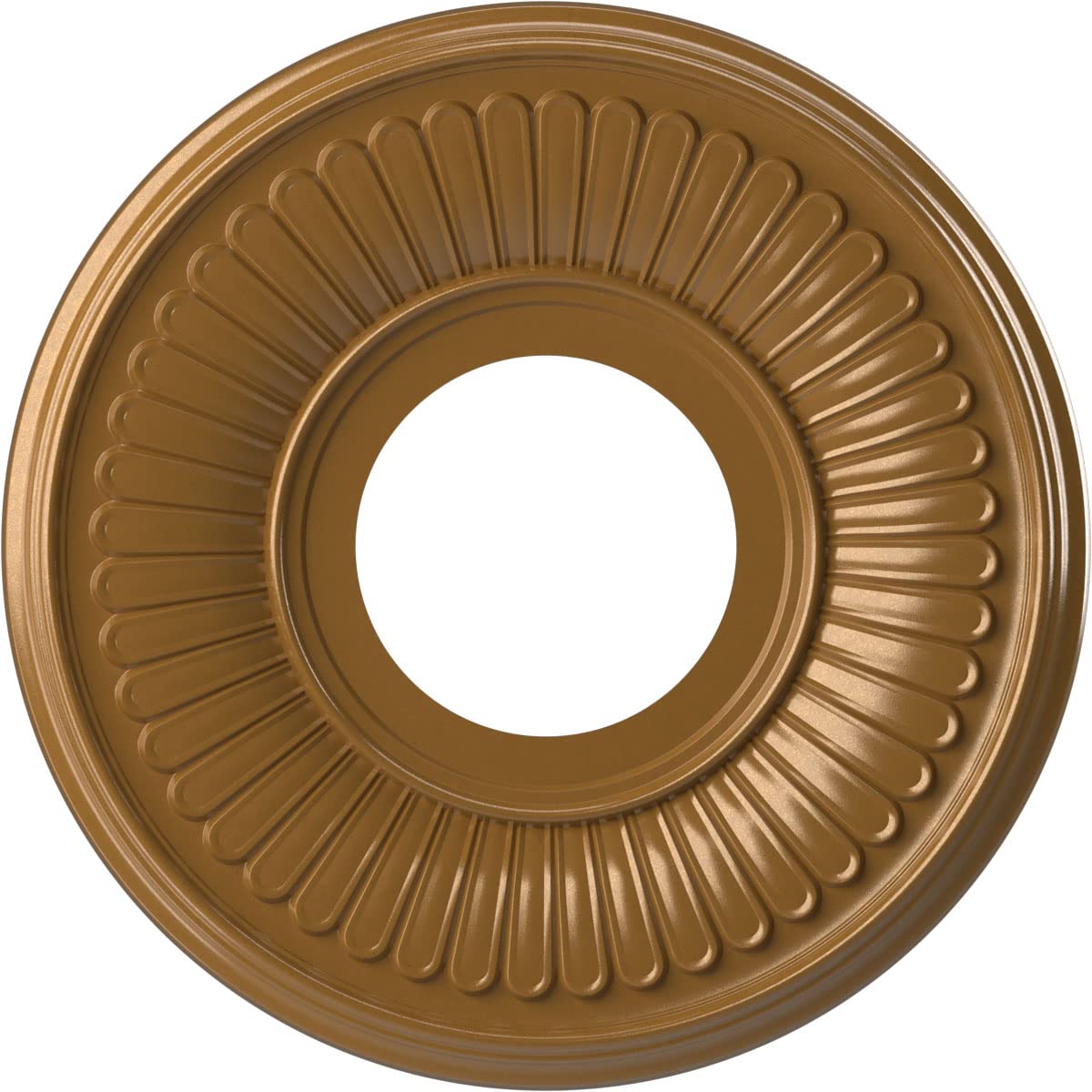 Ekena Millwork Cmp10Bedvg Berkshire Thermoformed Pvc Ceiling Medallion (Fits Canopies Up To 4 1/2), 10Od X 3 1/2Id X 3/4P, Unive